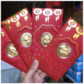 Bao lì xì trâu mạ vàng