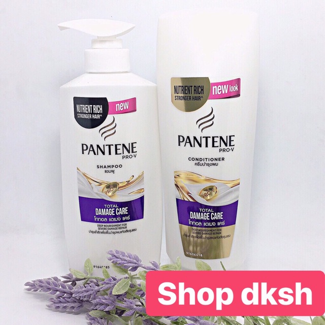 Cặp dầu gội xả Pantene Pro-V dưỡng tóc suôn mượt óng ả và ngăn ngừa rụng tóc 450ml