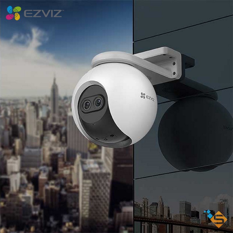 Camera wifi không dây tích hợp AI Ezviz C8PF 2MP, ống kính kép, ghi âm, xoay 360 độ - Bảo hành chính hãng 2 năm