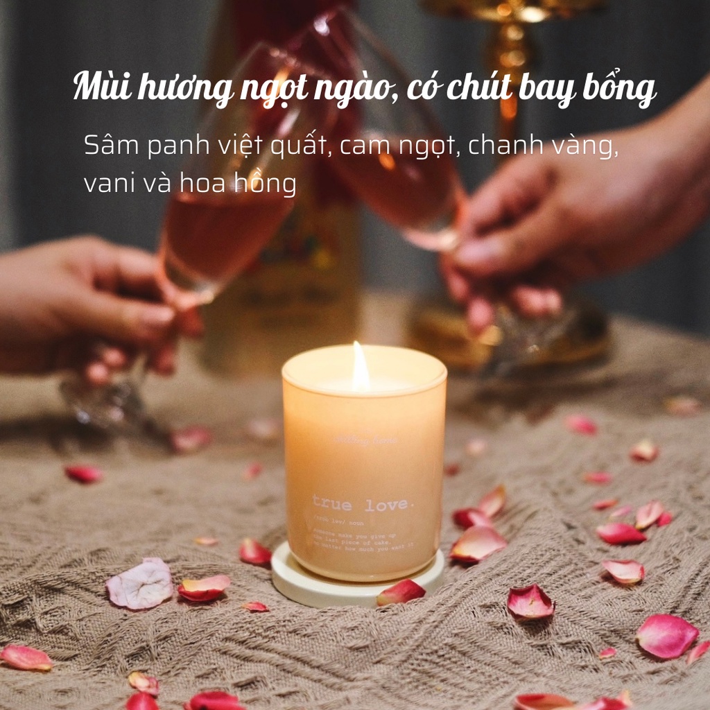 Nến thơm cao cấp True love nhóm hương hoa