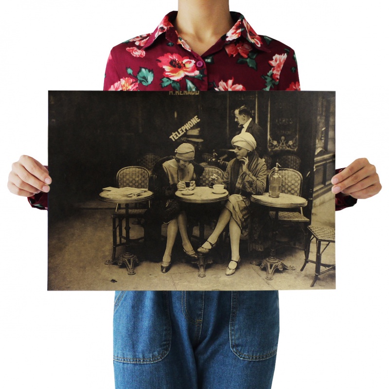 Poster Giấy Kraft Trang Trí Quán Cà Phê