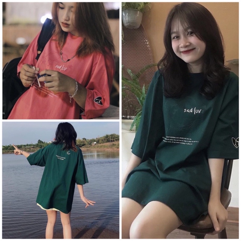 Áo Thun SADBOIZ SADLUV Tay Lỡ From Rộng Chất Cottong Phông Unisex Nam Nữ Phong Cách Hàn Quốc( Hàng Có Sẵn Ảnh Thật)