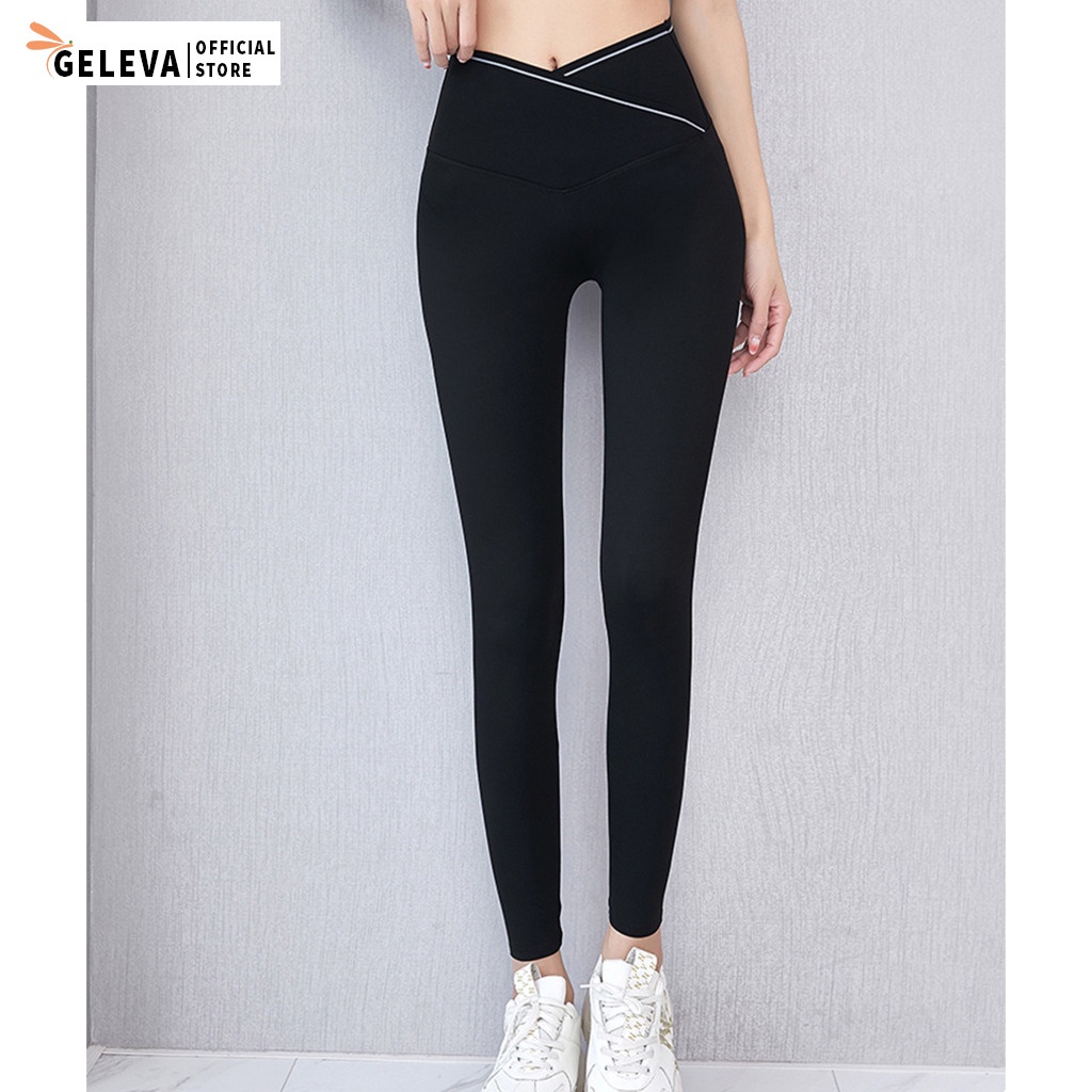 Quần legging nữ dài  gen bụng lưng cạp cao vải thun cotton ôm bó, Quần tregging dài nữ tập gym nâng mông mẫu mới 2022