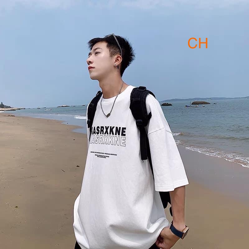 [ HÀNG ĐEP ] Áo phông nam KASR  Chất cotton 3158 Form thụng unisex CH4810