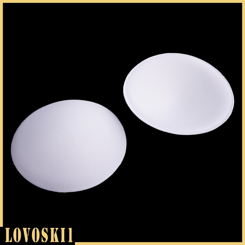 [LOVOSKI1]5 Pairs Women Bikinis Round Bra Pad Inserts Sponge Push Up  Swimwear White