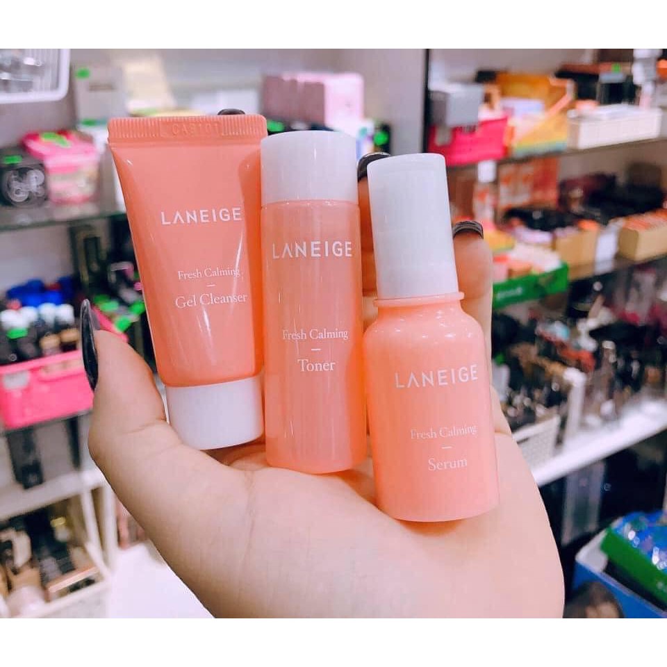 Set Laneige 3 Món Dưỡng Da Fresh Calming Trial Kit