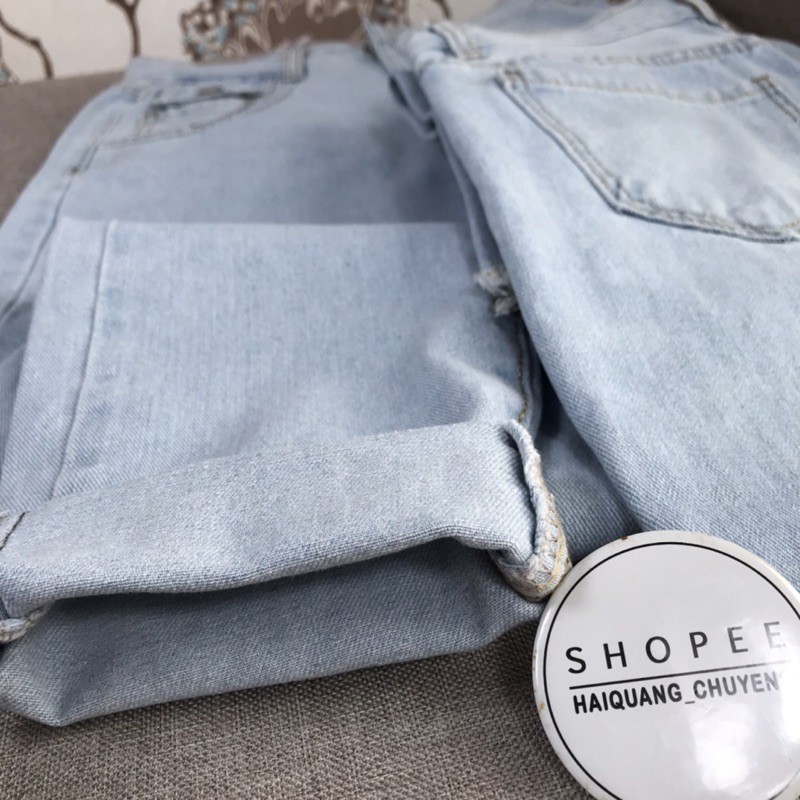 Quần jean baggy cạp cao quảng châu màu nhạt MS1HA1 | BigBuy360 - bigbuy360.vn