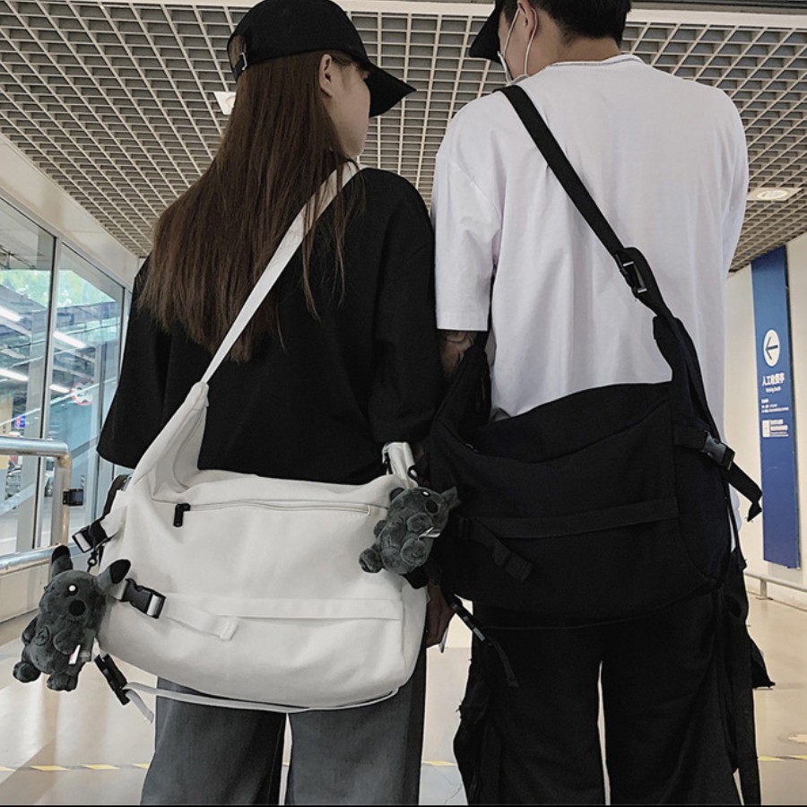 (Nhập WAMT10K  - giảm 10k cho đơn bất kì)Túi vải đeo chéo nam nữ Unisex - Túi vải canvas hàn quốc đi học, đi chơi