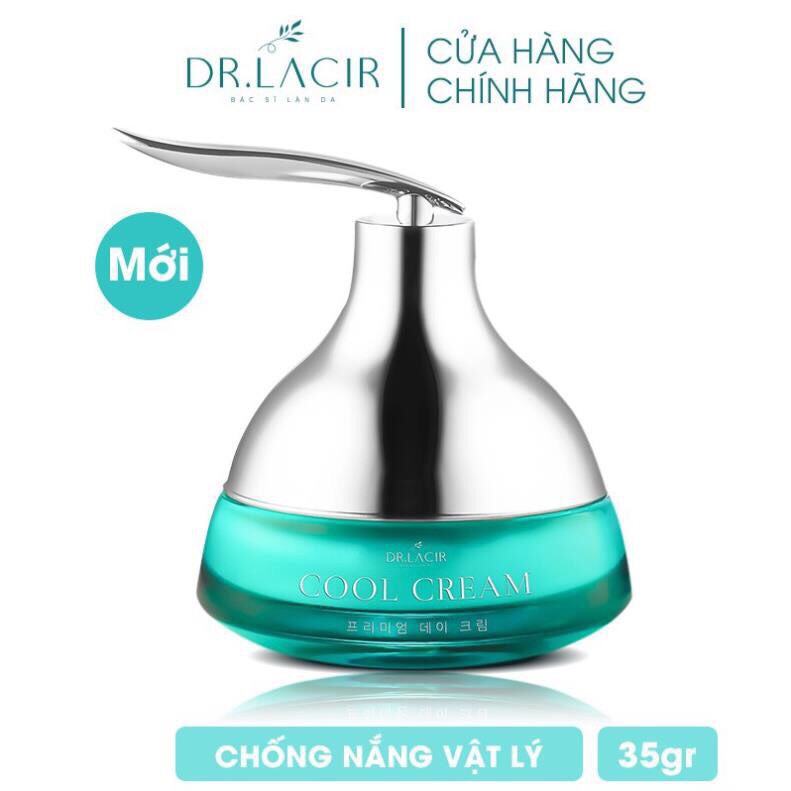 Kem Chống Nắng Vật Lý Cool Cream Drlacir,Hộp 35gram,Cấp ẩm cho da,Làm trắng da,Bảo vệ tác động của tia UVA,UVB