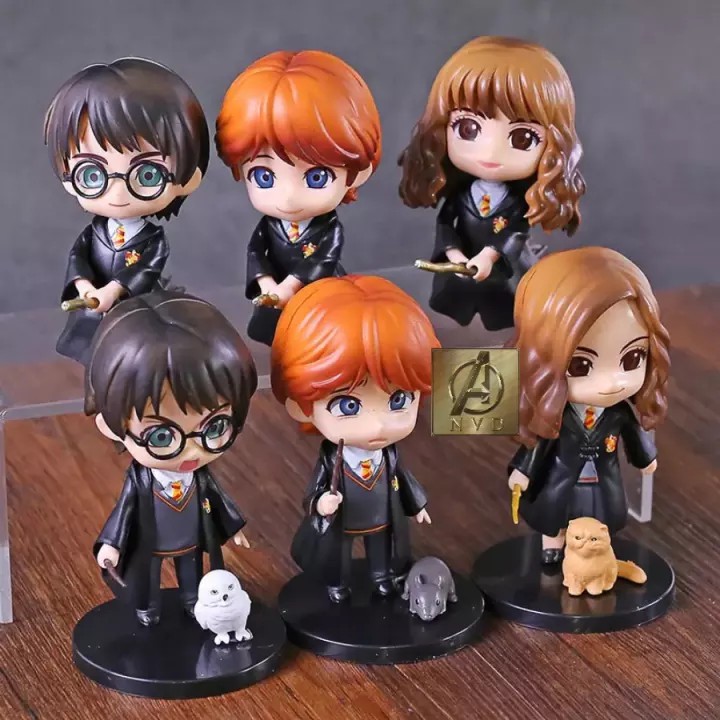 Bộ sưu tập để bàn 6 nhân vật Harry Potter phong cách Chibi siêu đáng yêu, cử động được khớp tay