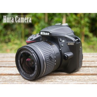 Máy ảnh Nikon D3400 + ống kính 18-55mm AF-P VR  -  24.2MP - Quay FullHD 60fps - Bluetooth - Mới 95%