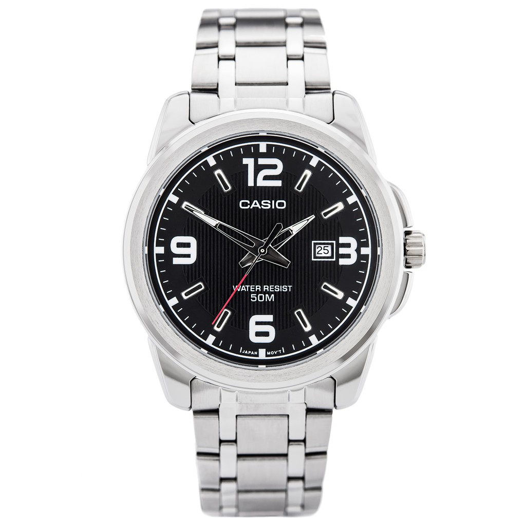 Đồng hồ nam dây kim loại Casio chính hãng Anh Khuê MTP-1314D-1AVDF (44mm)