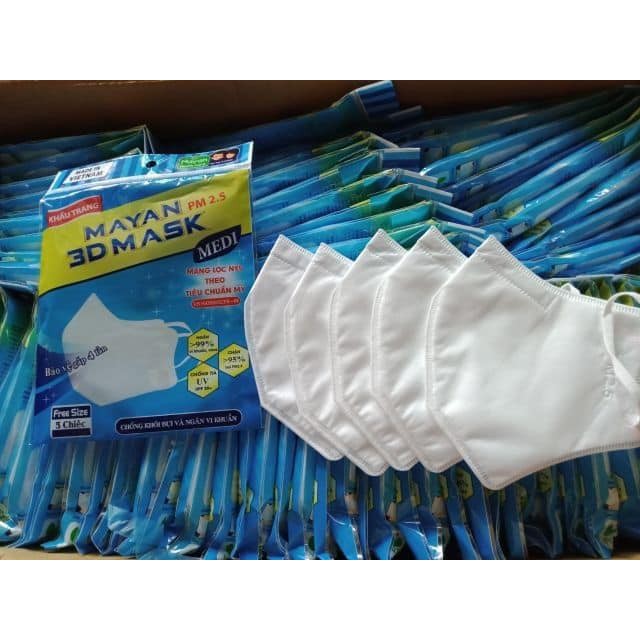 KHẨU TRANG MAYAN 3D MASK SET 5 CÁI | BigBuy360 - bigbuy360.vn