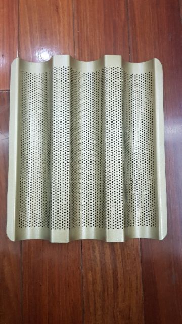 Khay nướng bánh mì lượn sóng 3 rãnh size 29x24cm siêu dày, đẹp