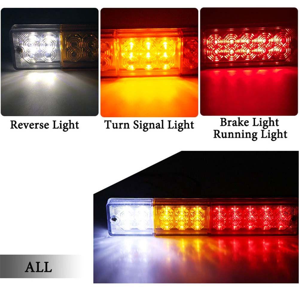 Bộ 2 Đèn Tín Hiệu 20 Bóng LED 24V Chống Thấm Nước Gắn Đuôi Xe Tải