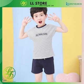 Đồ bộ áo thun ngắn tay quần đùi cho bé trai, bé gái chất vải cotton mịn phù hợp từ 1-10 tuổi hoặc 12-40kg