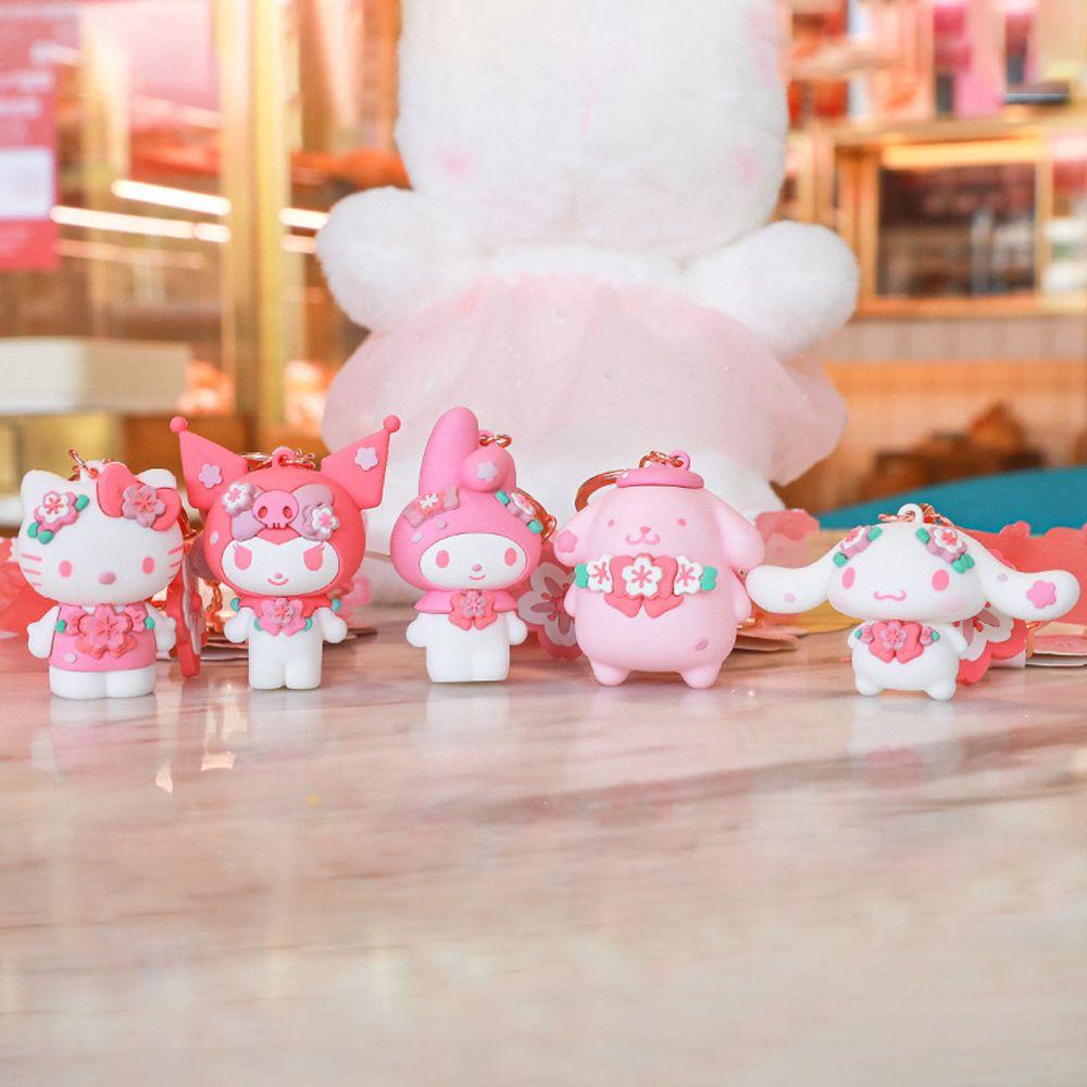 Móc Chìa Khóa Xe Hơi Họa Tiết Kuromi Mylody Hoạt Hình Kitty Cinnamoroll Dễ Thương Cho Bé