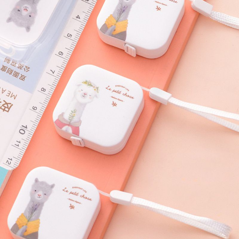 Thước Dây Bằng Da Màu Kẹo Thiết Kế Nhỏ Gọn Thời Trang