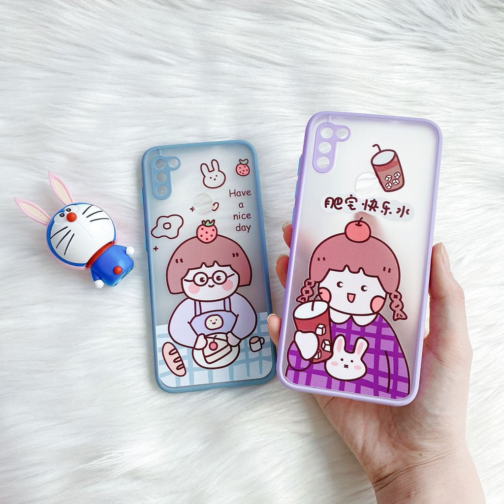 Ốp lưng Oppo A15/A54/Reno 5/A5S/ A3S/A7/A12/A5 2020/A9 2020/A92/A31 mẫu Mom and Daughter nhám bảo vệ camera đang cực hot