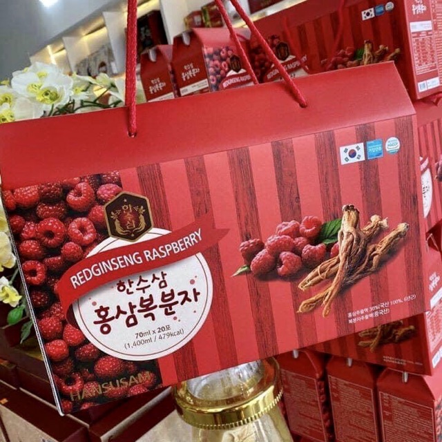 Nước Hồng Sâm Phúc Bồn Tử Hàn Quốc HANSUSAM Raspberry