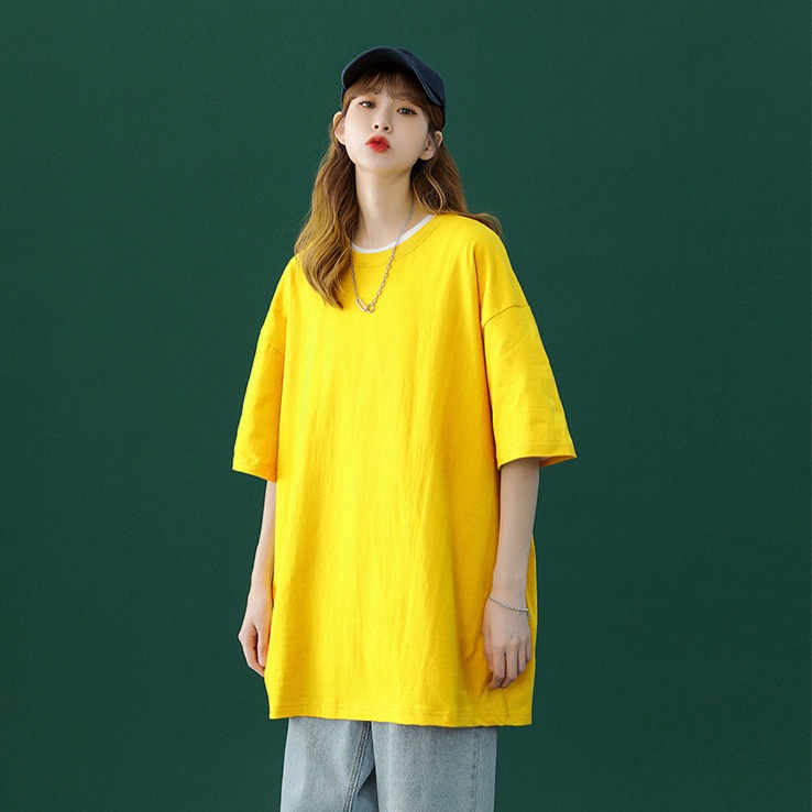 Áo thun trơn unisex tay lỡ form rộng, nhiều màu, nam nữ, Anam Store