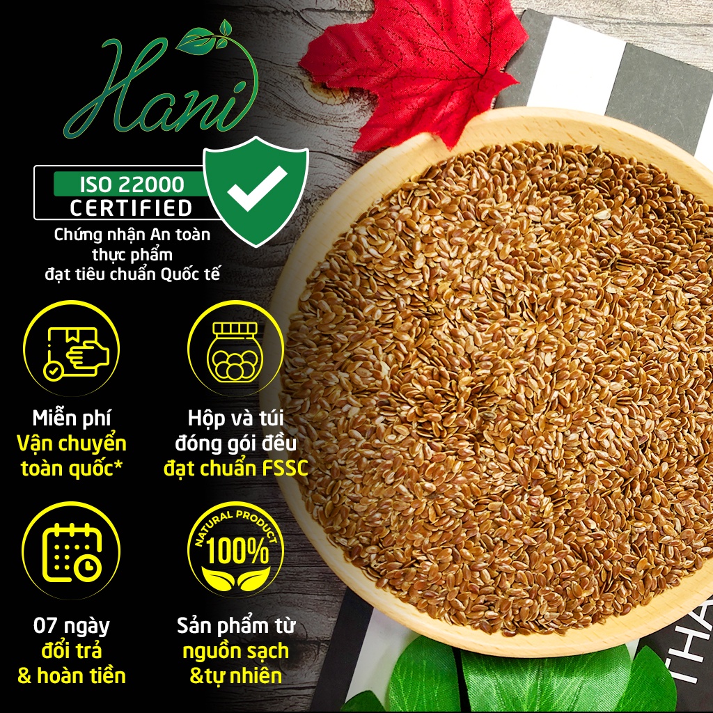 1Kg Hạt Lanh Nâu Canada/Argentina Không Biến Đổi Gen Giàu Vitamin Chất Xơ Dinh Dưỡng TỐT Cho Bé và Mẹ Bầu 🍁 Hani Food