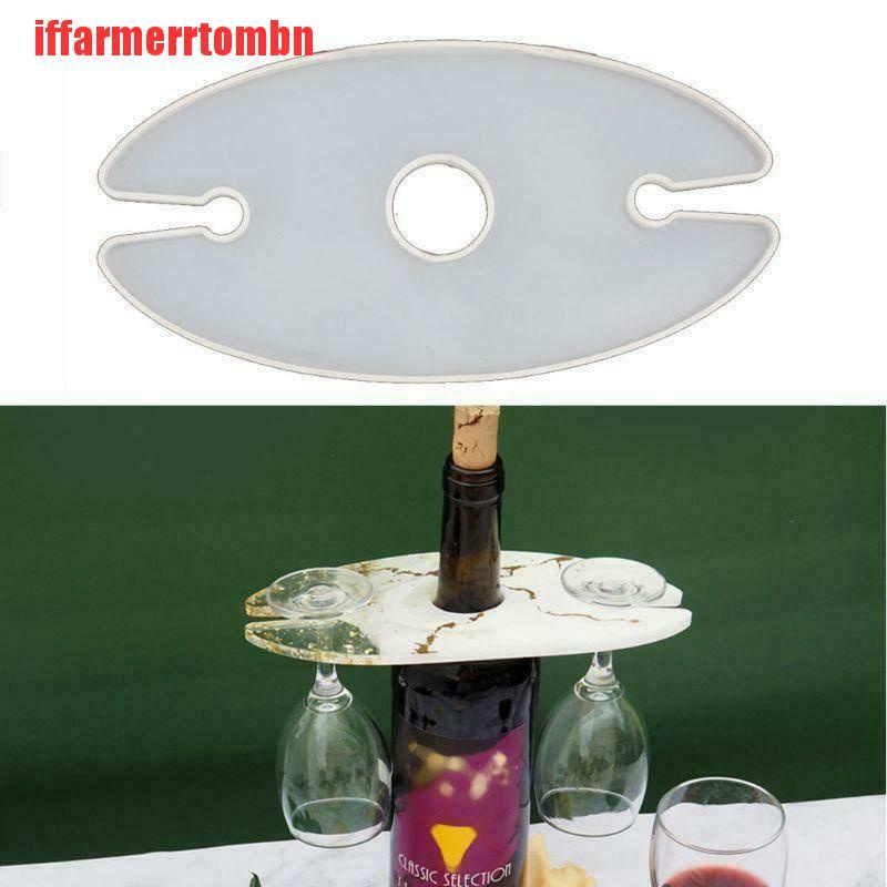 {iffarmerrtombn}DIY Wine Rack Cup Holder Resin Mold Red Wine Glass Tray Epoxy Resin Mold TYW