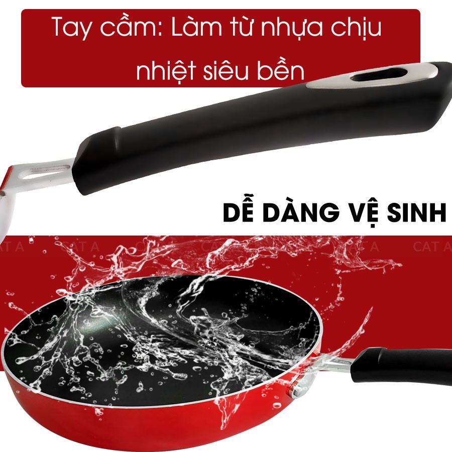 Chảo chống dính ĐÁY TỪ TFFP-526-24 hợp kim Nhôm có nắp đậy, size 24,size 26, SIÊU NHẸ - SIÊU BỀN