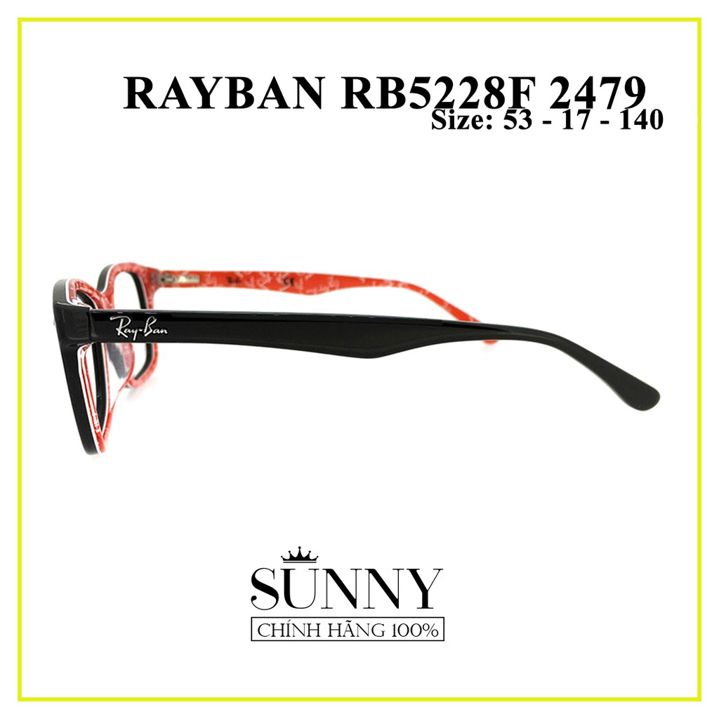 Gọng kính chính hãng Rayban RB5228F-2479 kèm tem thẻ bảo hành chính hãng, bảo hành toàn quốc