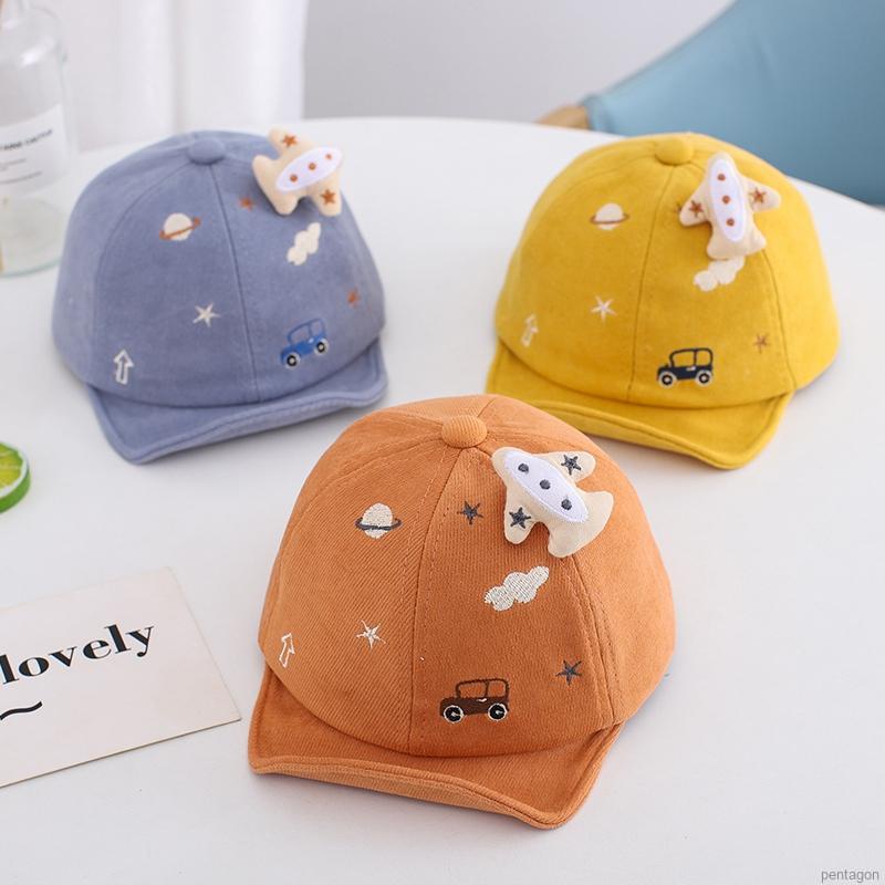 Mũ lưỡi trai mềm mại in họa tiết hoạt hình đáng yêu điều chỉnh được dành cho trẻ em