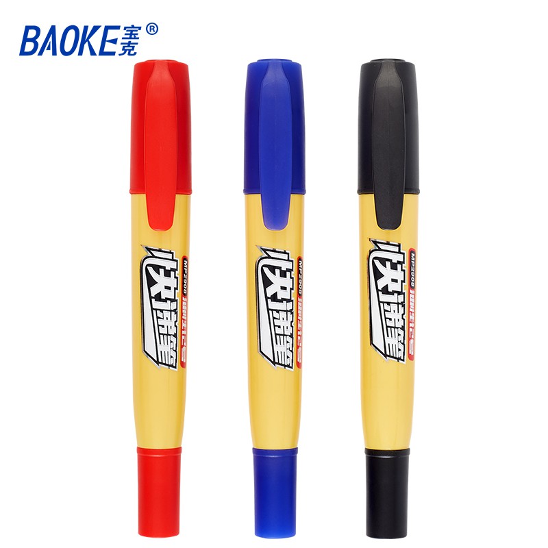 Bút Marker ,Bút Đánh Dấu Kho Nhanh,3 Mực Đen/Xanh/Dỏ ,thiết kế 2 đầu cho vận chuyển -BAOKE/MP2908