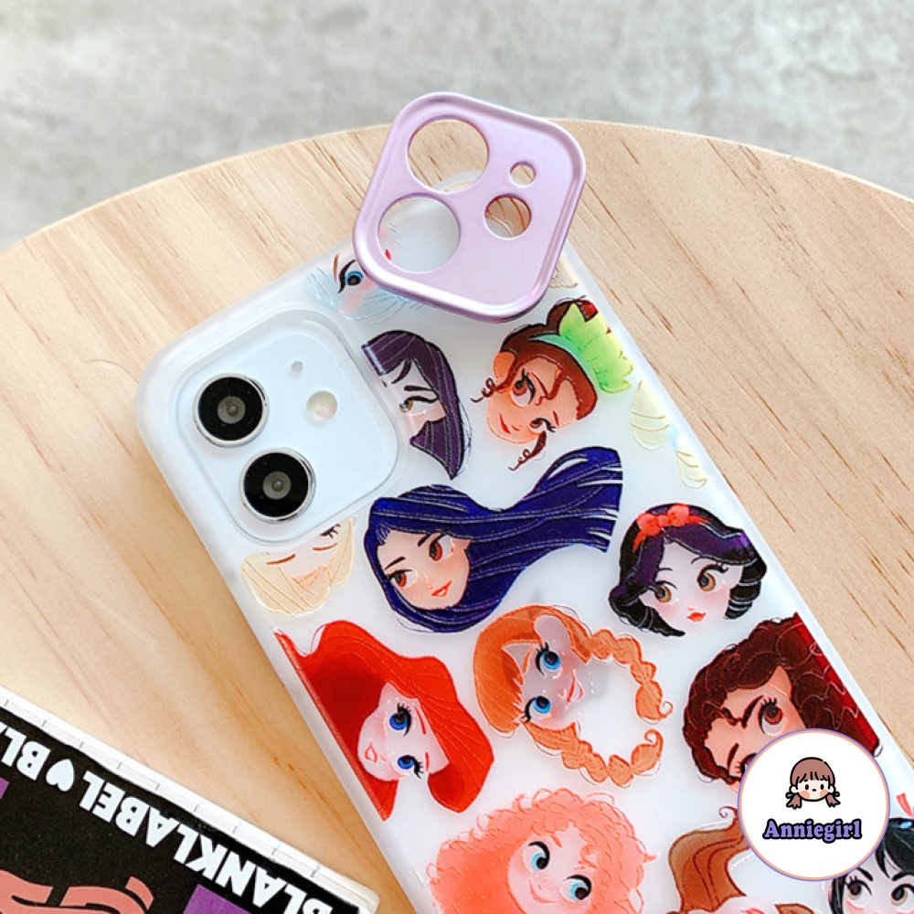 Lovely Harry Potter Princess Metal Plating Square Phone Case for IPhone 12 11 Pro Max X XS Max XR 8 7 Plus Frosted Contrast Button Soft TPU Back Cover