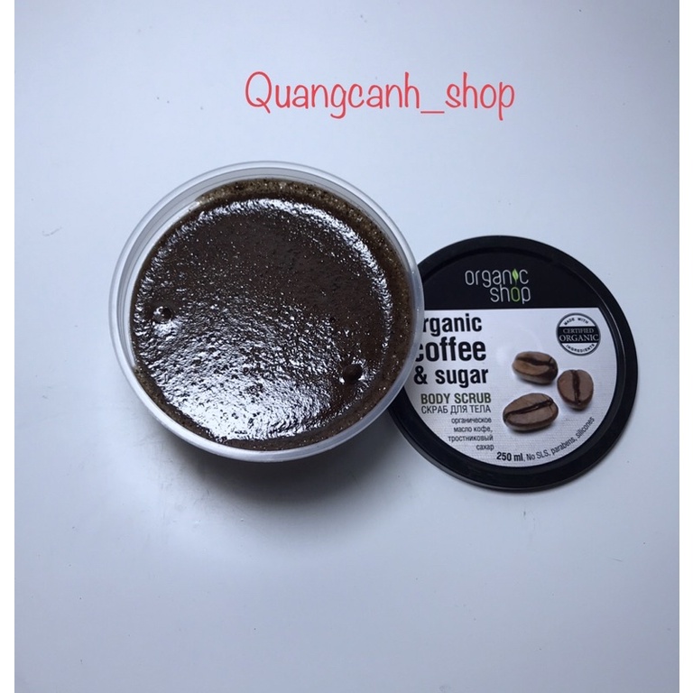 Combo Tẩy da chết organic coffee dành cho mặt và body organic shop