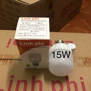 Bóng đèn led trụ linh phi- 15w- đui xoáy e27.