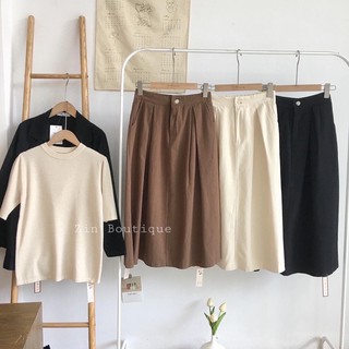 Chân váy kaki dài Hàn Quốc 3 màu chất đẹp