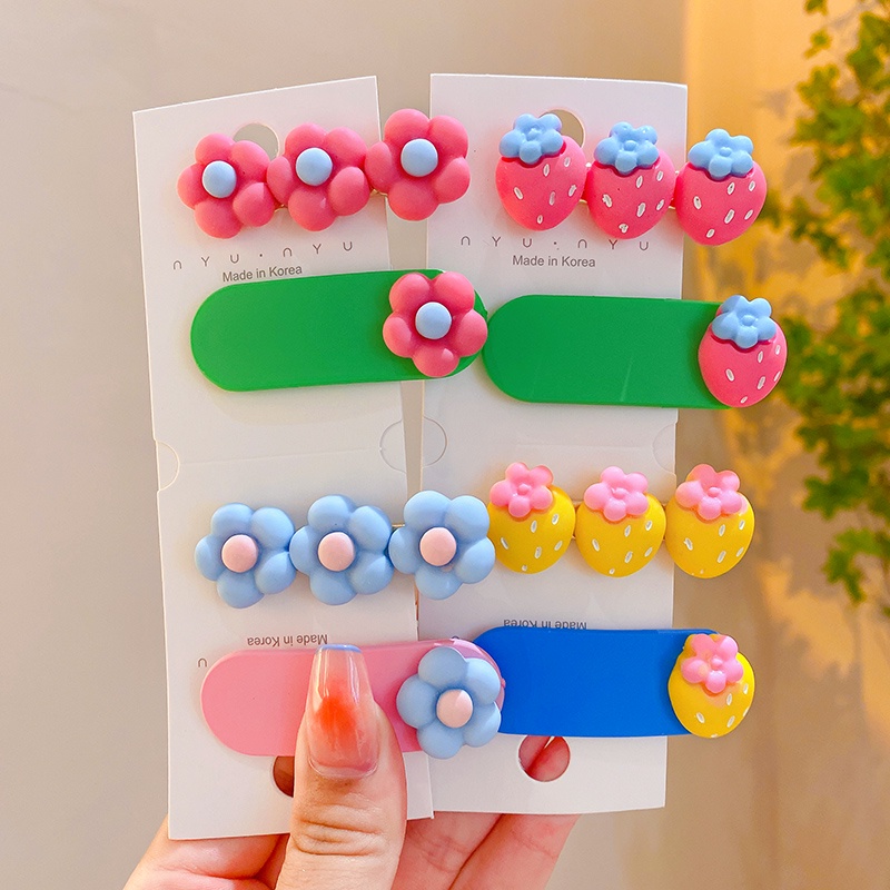 Kẹp Tóc Đính Hoa Dễ Thương Cho Bé Gái