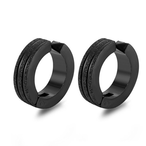 Bông Tai Nam Loại Kẹp Ko Cần Bấm Lỗ Tai Titan Ko Đen TT 2595