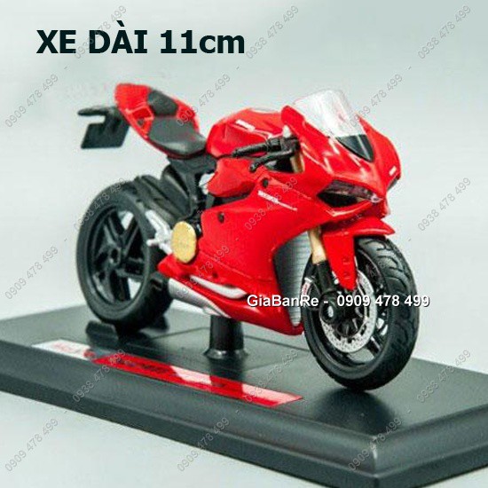 XE MÔ HÌNH MOTO DUCATI 1199 PANIGALE TỈ LỆ 1:18 - MAISTO - ĐỎ - 8789