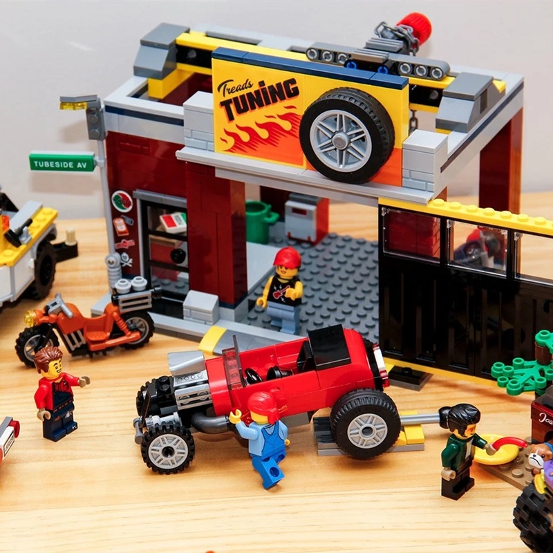 Đồ chơi Lắp ráp Mô hình 11535 Trạm Sửa Xe Thành Phố Legoing City Tuning Workshop