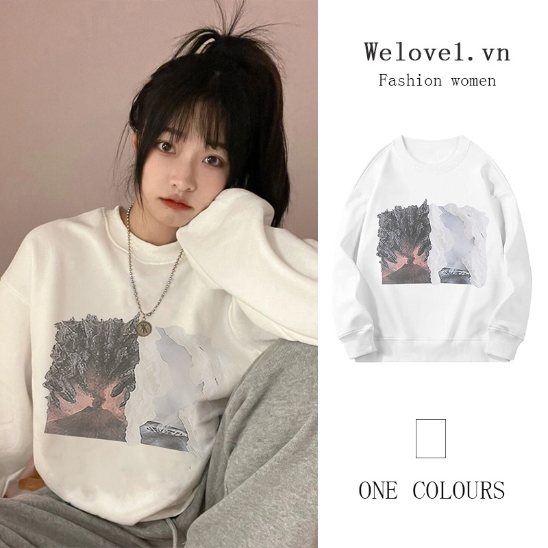 Áo thun dài tay cổ tròn phong cách Hàn Quốc thời trang dành cho nữ