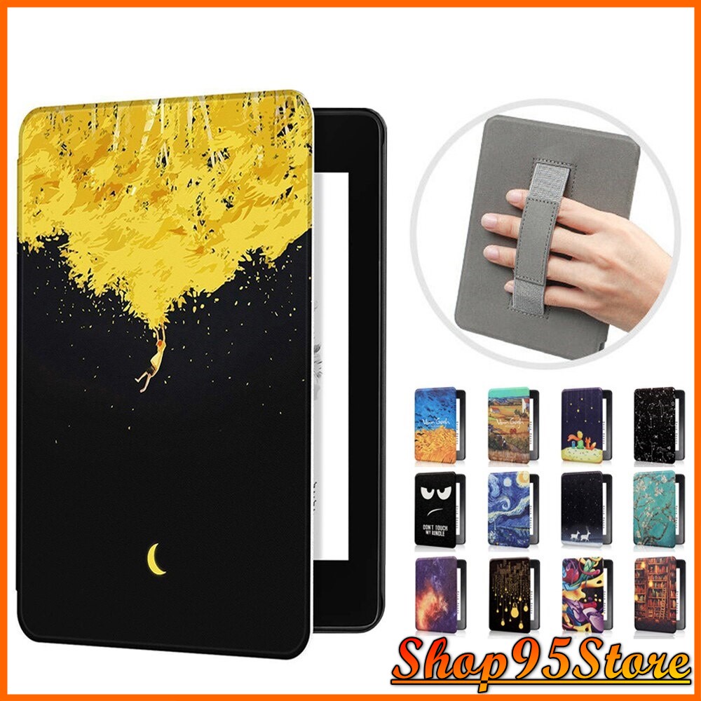 Bao da Kindle Paperwhite Bao da Kindle Paperwhite 1/2/3 họa tiết có đai tiện dụng