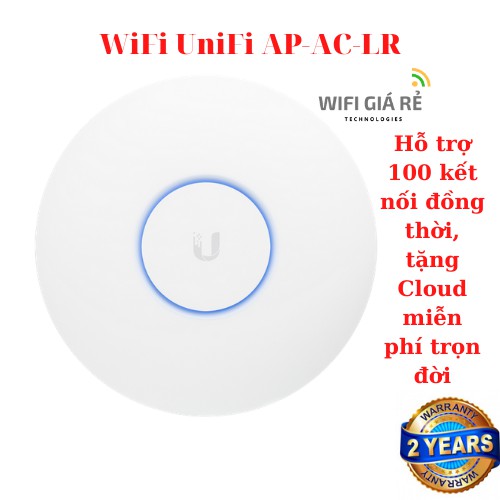 Thiết bị phát WiFi Ubiquiti UniFi AP-AC-LR, 2 băng tần, xuyên tường, Full box, mới 100%, bảo hành 2 năm, hàng chính hãng