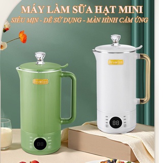 (Sẵn) Máy làm sữa hạt mini 350ml siêu nhỏ gọn Browton nhập khẩu cao cấp, tiếng ồn nhỏ, có HDSD Tiếng Việt