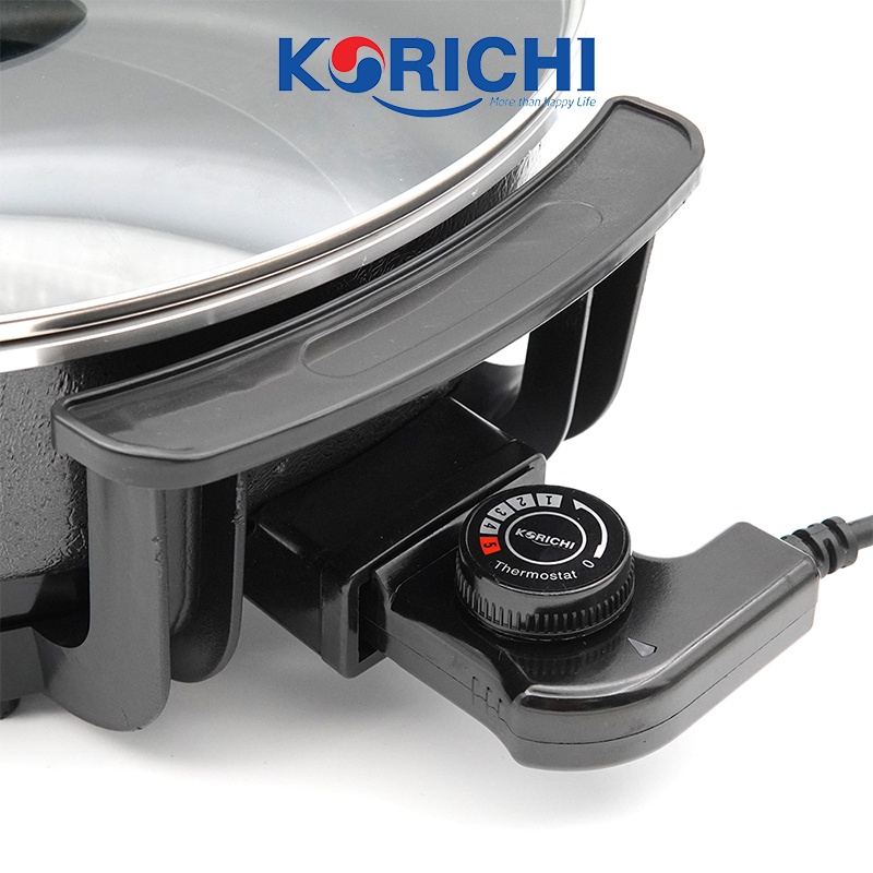 Nồi lẩu điện Korichi - KRC-3559 - 5.0L 1500W - Bảo hành 12 tháng (2 màu đỏ, ghi)