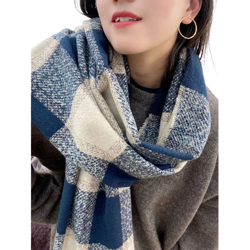 Khăn Choàng Len Tartan Mềm Mại Giữ Ấm Mùa Đông Cho Nam Và Nữ