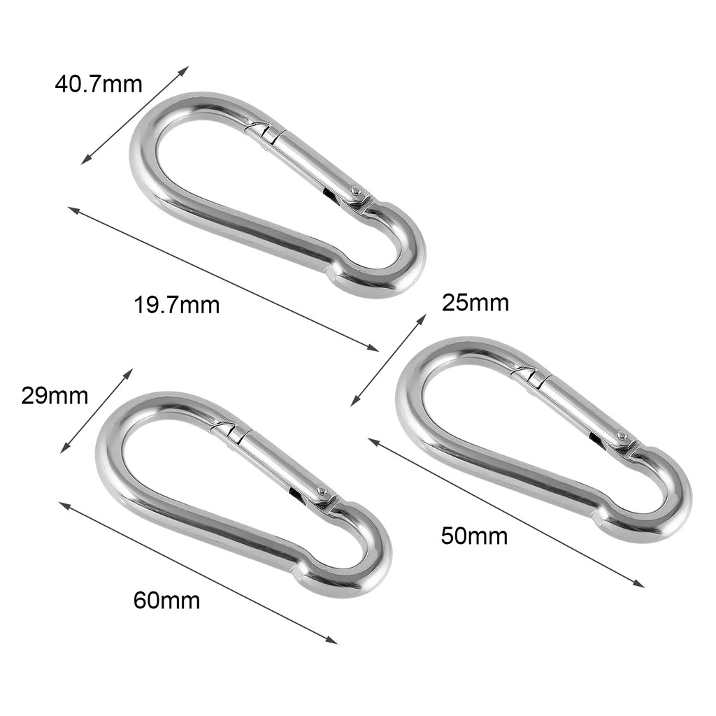 Móc khoá chữ D mini bằng thép không gỉ