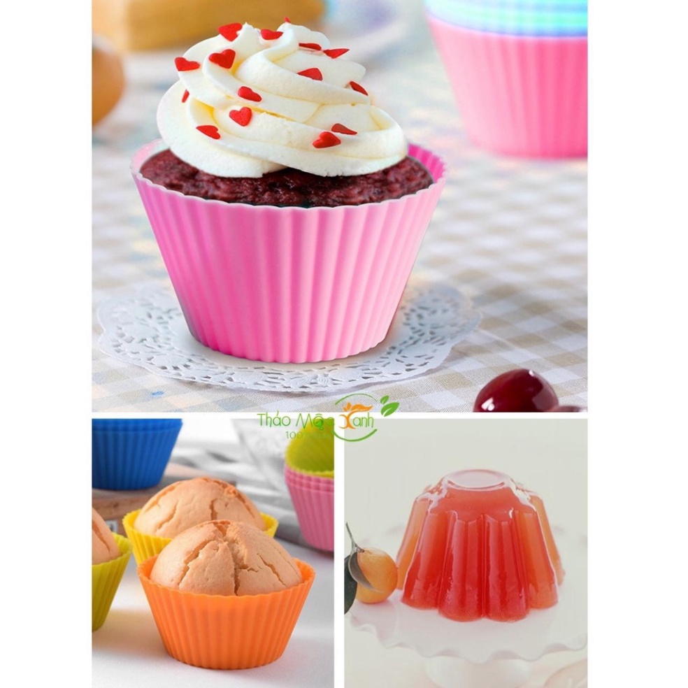 Khuôn làm bánh bằng SiliconFREESHIPKhuôn Bánh Muffin Đường Kính 7cm