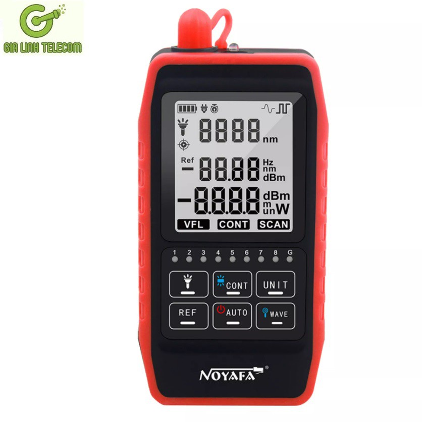 ❐Máy đo công suất quang NOYAFA NF908 pin sạc - test LAN