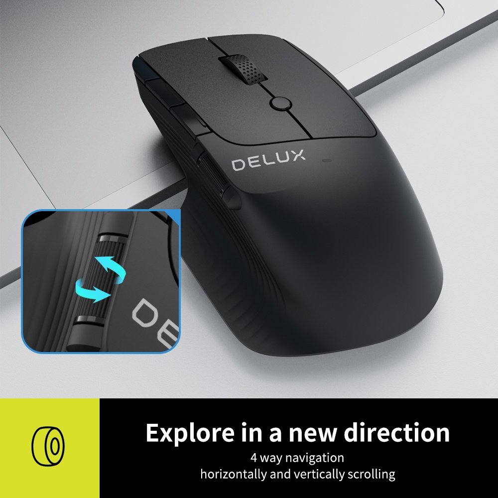 Chuột không dây Delux M913 Bluetooth 2.4G