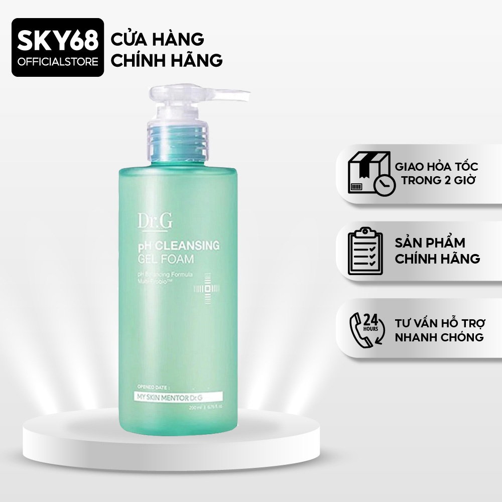 Sữa Rửa Mặt Dạng Gel Dịu Nhẹ Dr.G pH Cleansing Gel Foam 200ml